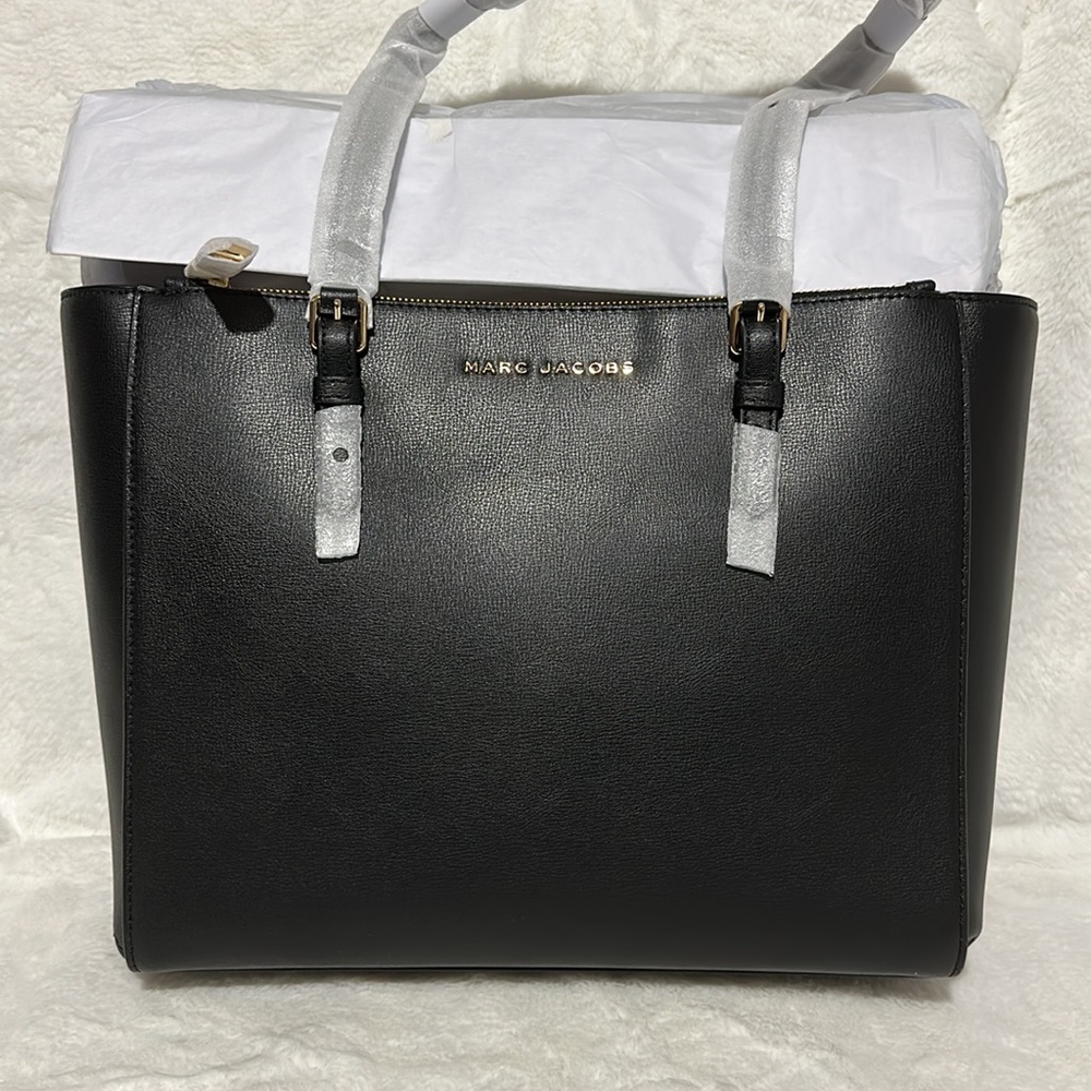 🔥🔥🔥NEW Marc Jacobs Commuter Black Leather Tote - Picture 8 of 13